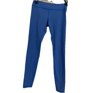 IVIVVA Leggings Pants Blue Gray Geometric Gym size 14 Stretchy Logo